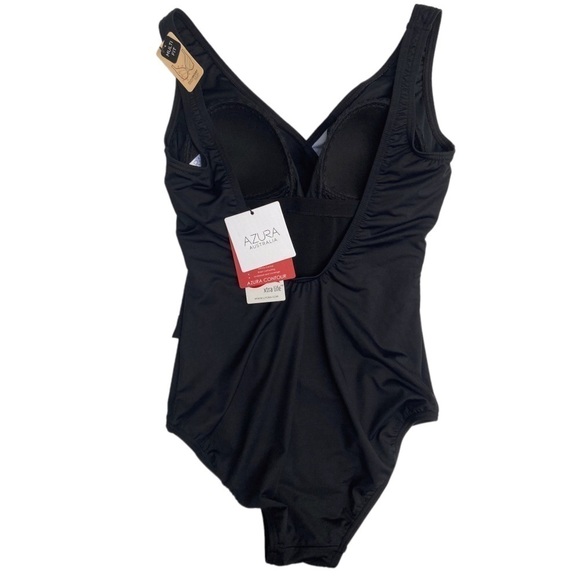 NWT Azura Australia Crossover Ruched Floral Swimsuit Minimizer - Picture 2 of 8